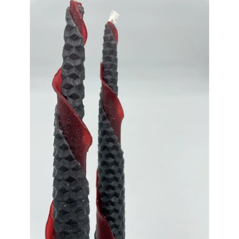 Pair Vintage Beeswax Candles 12